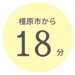橿原市から18分
