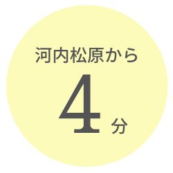 河内松原から4分