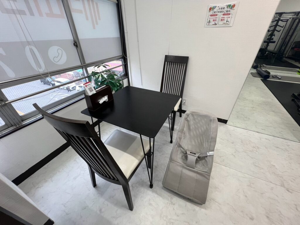 ストレッチアヴニール羽曳野古市店のカウンセリング席