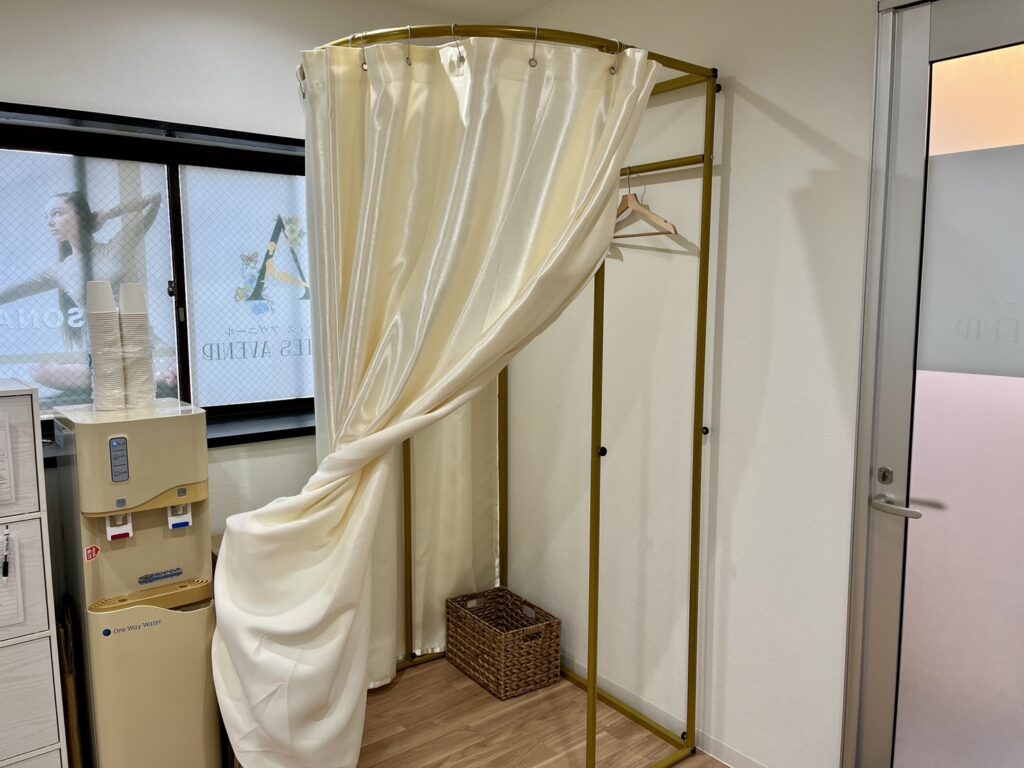 ストレッチアヴニール川西能勢口店の更衣室